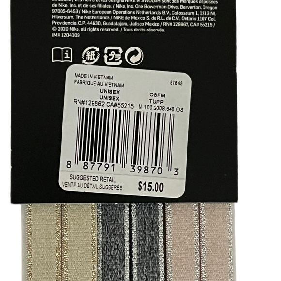 Nike Six Pack Metallic Headbands NEW! - Picture 8 of 10